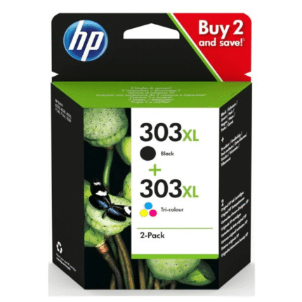 HP 303XL High Capacity Ink Cartridge Multipack (3YN10AE) – Original Black & Tri-Colour Set (2 Pack)