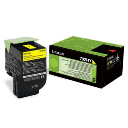 Lexmark 702HY Yellow High Capacity Return Program Toner Cartridge - 70C2HY0 (Original)