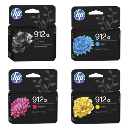 HP 912XL High Capacity Multipack – Full Set of 4 Ink Cartridges – 3YP34AE (Original)